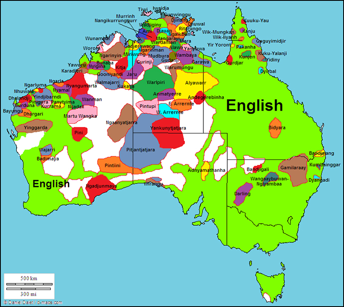 Bản đồ ngôn ngữ Úc