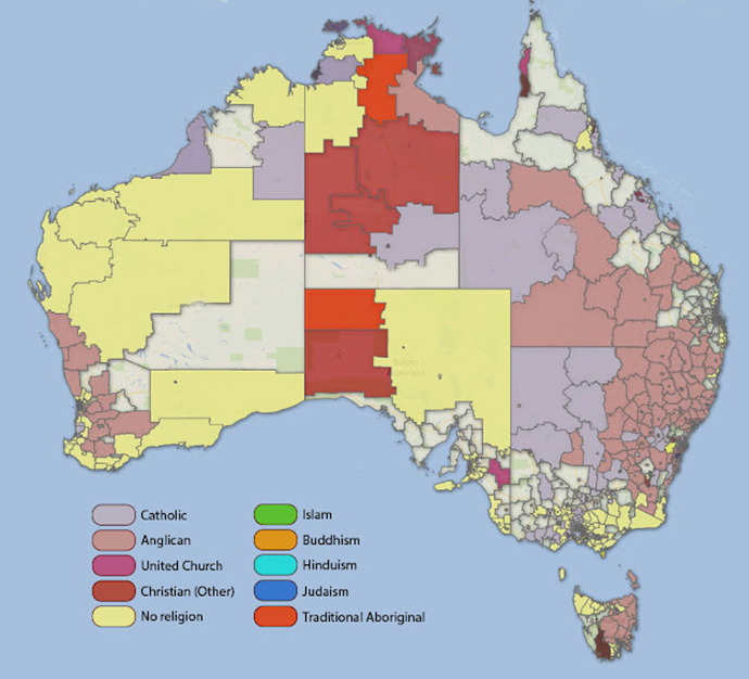 Bản đồ tôn giáo Úc