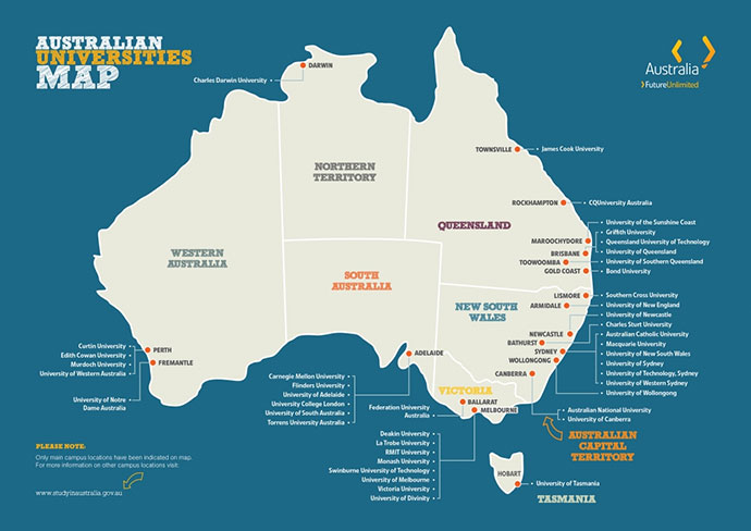 Danh sách các trường đại học tại Úc